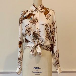 1990s vintage silk Escada blouse size 8